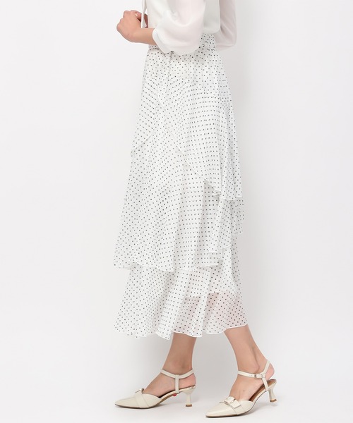 【セール】■2024春夏新作■ランダムティアードドットロングスカート/MM417217（スカート）｜MISCH MASCH（ミッシュマッシュ）