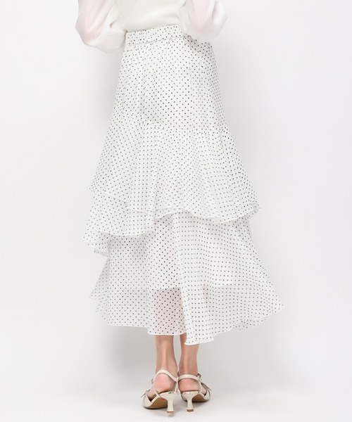 【セール】■2024春夏新作■ランダムティアードドットロングスカート/MM417217（スカート）｜MISCH MASCH（ミッシュマッシュ）