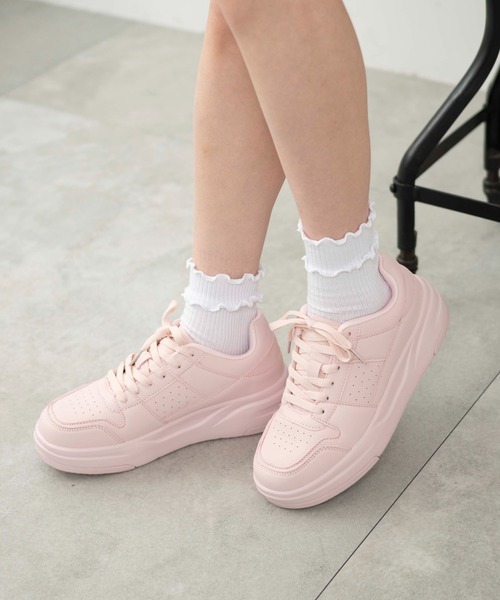 WEGO（ウィゴー）の「WEGO/ベーシックスニーカー（スニーカー・レディース・その他1/ピンク/ホワイト/その他4/その他2/その他3/ブラック/キャメル/ブラウン系その他/グレー系その他・MEDIUM/LARGE/SMALL/X-LARGE）」の6枚目の写真