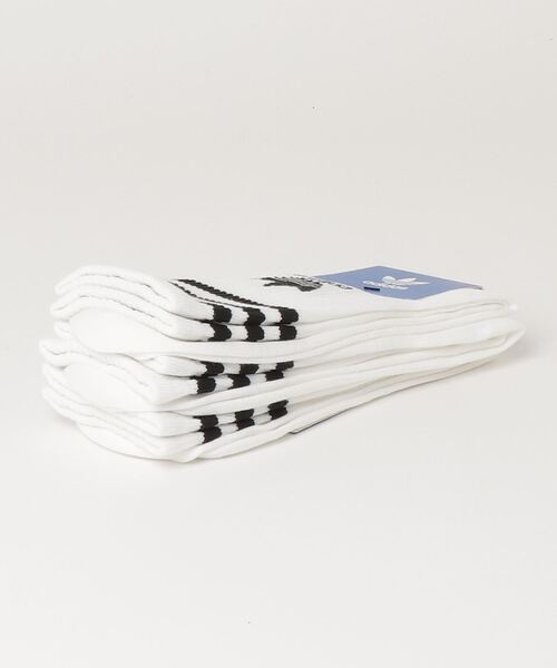 adidas(アディダス)の「【adidas/アディダス】ワンポイント オリジナルスロゴ&ラインデザイン ミッドカットクルーソックス/ 3Pセット/ アディダスオリジナルス(ソックス/靴下・メンズ・ブラック/ホワイト/マルチ・S/M)」の5枚目の写真