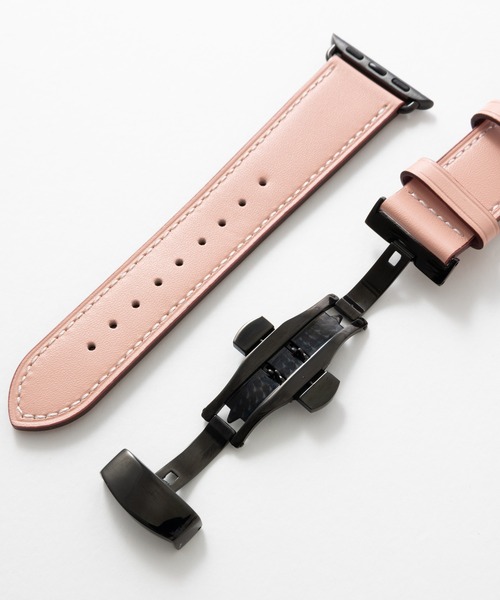 emonique(エモニーク)の「本革イタリアレザー Apple Watch バンド スマートウォッチバンド【38/40/41/42/44/45/49mm対応】(デジタル腕時計・メンズ・ベージュ/ホワイト/ピンク/ライトブラウン/ブラック・42/38)」の8枚目の写真