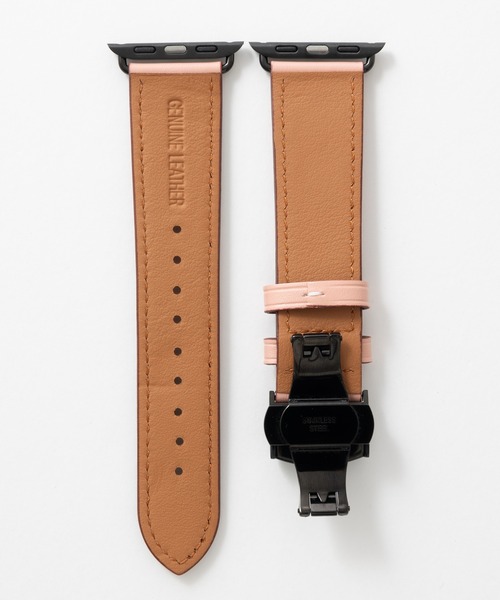 emonique(エモニーク)の「本革イタリアレザー Apple Watch バンド スマートウォッチバンド【38/40/41/42/44/45/49mm対応】(デジタル腕時計・メンズ・ベージュ/ホワイト/ピンク/ライトブラウン/ブラック・42/38)」の9枚目の写真