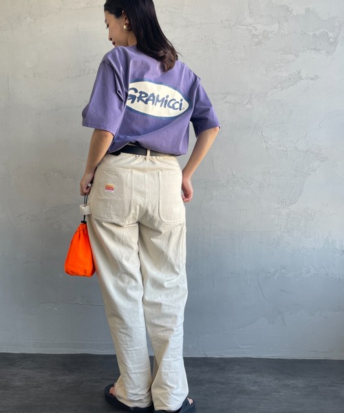 Gramicci（グラミチ）の「[GRAMICCI/グラミチ] オーバルブランドロゴ バックプリントTシャツ（Tシャツ/カットソー・レディース・ブラック/パープル/ホワイト・M/L/XL）」の18枚目の写真