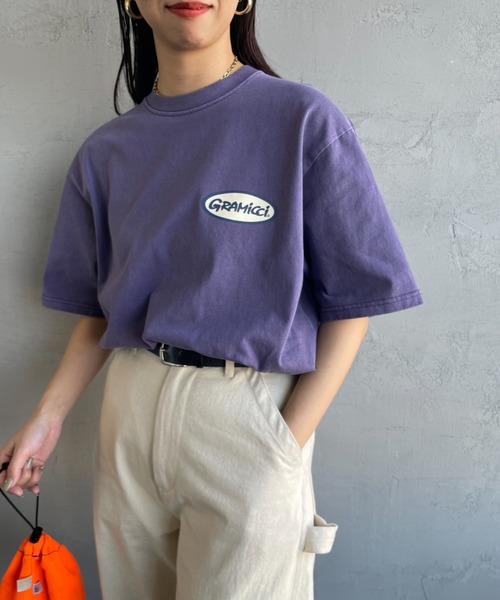 Gramicci（グラミチ）の「[GRAMICCI/グラミチ] オーバルブランドロゴ バックプリントTシャツ（Tシャツ/カットソー・レディース・ブラック/パープル/ホワイト・M/L/XL）」の15枚目の写真