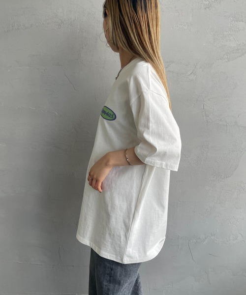 Gramicci（グラミチ）の「[GRAMICCI/グラミチ] オーバルブランドロゴ バックプリントTシャツ（Tシャツ/カットソー・レディース・ブラック/パープル/ホワイト・M/L/XL）」の20枚目の写真