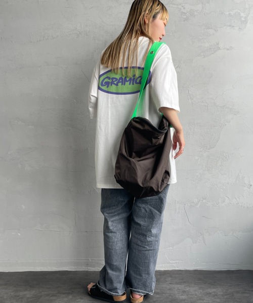 Gramicci（グラミチ）の「[GRAMICCI/グラミチ] オーバルブランドロゴ バックプリントTシャツ（Tシャツ/カットソー・レディース・ブラック/パープル/ホワイト・M/L/XL）」の5枚目の写真