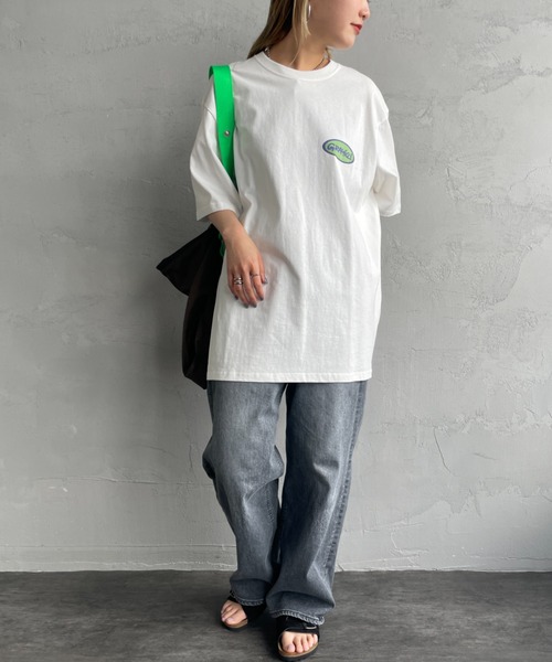 Gramicci（グラミチ）の「[GRAMICCI/グラミチ] オーバルブランドロゴ バックプリントTシャツ（Tシャツ/カットソー・レディース・ブラック/パープル/ホワイト・M/L/XL）」の4枚目の写真