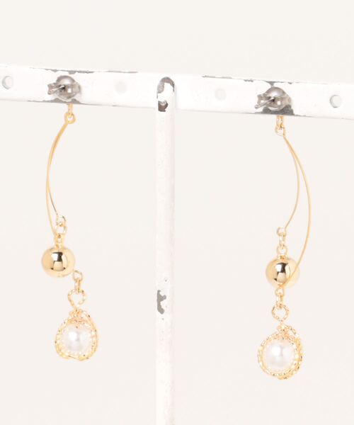 tone（トーン）の「【雨あがりの森】ラップパール・ピアス(MA)（ピアス（両耳用）・レディース・ゴールド/シルバー・FREE）」の3枚目の写真