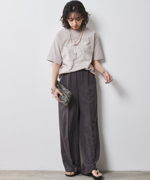 CHIC STYLE（シックスタイル）の「レーヨン麻リラックスワイドパンツ ＜大きいサイズ有＞シックスタイル　（その他パンツ・レディース・チャコール/レッド/グリーン/オフホワイト/ブルー・M/L/LL/3L/4L/5L）」の17枚目の写真