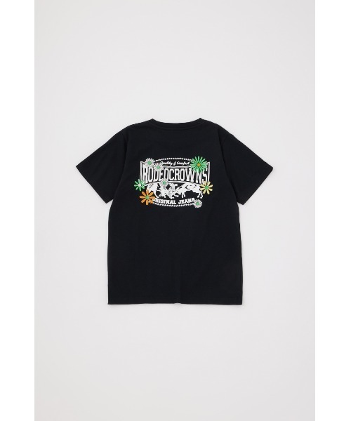 RODEO CROWNS WIDE BOWL（ロデオクラウンズワイドボウル）の「キッズFlower Bloom Logo Tシャツ（Tシャツ/カットソー・キッズ・ミント/ブラック/ホワイト・1/2）」の9枚目の写真