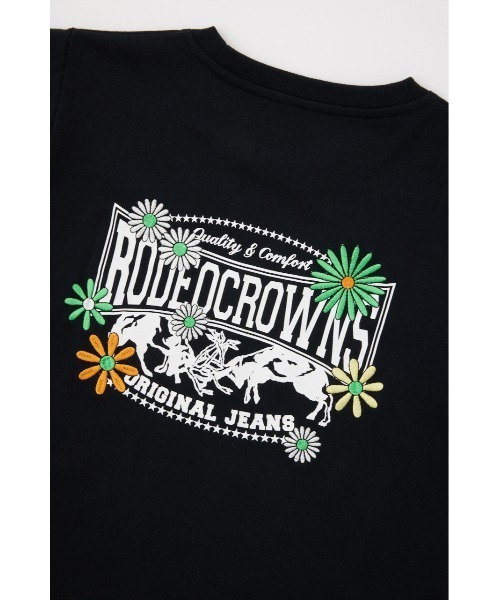 RODEO CROWNS WIDE BOWL（ロデオクラウンズワイドボウル）の「キッズFlower Bloom Logo Tシャツ（Tシャツ/カットソー・キッズ・ミント/ブラック/ホワイト・1/2）」の10枚目の写真