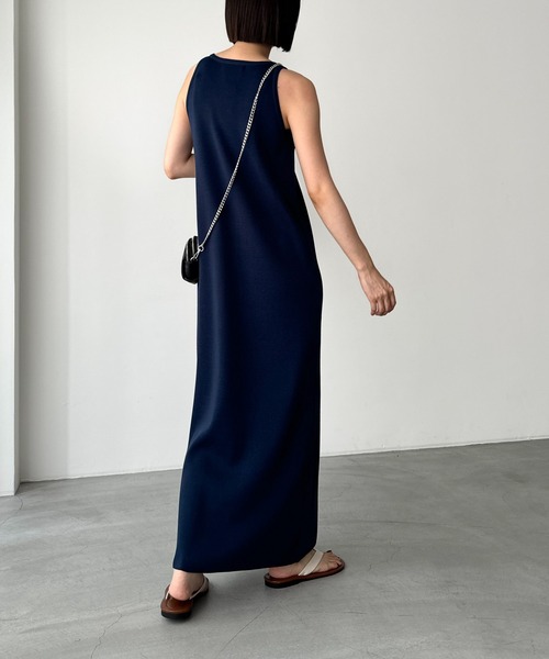 CANAL JEAN（キャナルジーン）の「diggity　ニットタンクワンピース（ワンピース・レディース・チャコールグレー/ネイビー・ONE SIZE）」の4枚目の写真