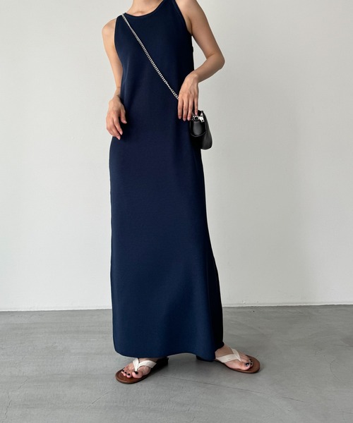 CANAL JEAN（キャナルジーン）の「diggity　ニットタンクワンピース（ワンピース・レディース・チャコールグレー/ネイビー・ONE SIZE）」の5枚目の写真