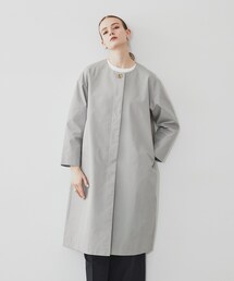 ◆【通勤】ノーカラートレンチコート