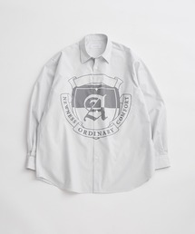 ADAM ET ROPE' | 【UNIFORM/ユニフォーム】エンブレムプリント オーバーサイズ レギュラーカラー シャツ / 吸水速乾 / ロングシーズン着用可能 / ユニセックス(シャツ/ブラウス)