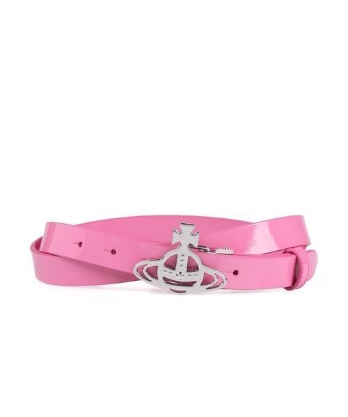 Vivienne Westwood MAN(ヴィヴィアンウエストウッドマン)の「SMALL LINE ORB BUCKLE ベルト【149713 BELT45】(ベルト・メンズ・ブラック/ピンク・FREE)」の1枚目の写真