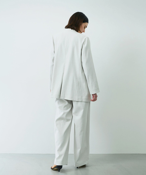 N.O.R.C（ノーク）の「リネンオックスノーカラージャケット（ノー