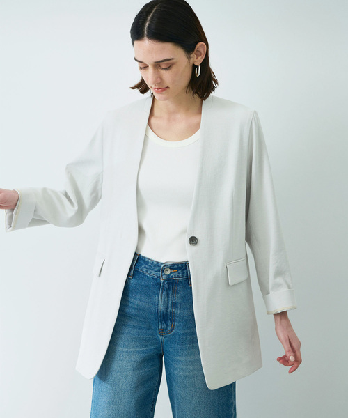 N.O.R.C（ノーク）の「リネンオックスノーカラージャケット