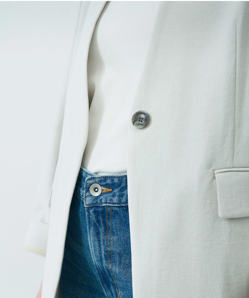 N.O.R.C（ノーク）の「リネンオックスノーカラージャケット（ノー