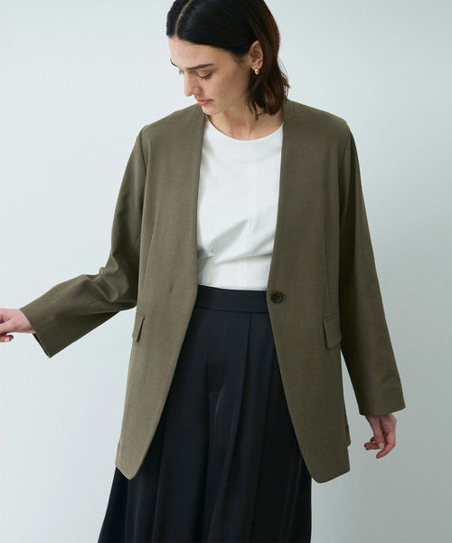 N.O.R.C（ノーク）の「リネンオックスノーカラージャケット