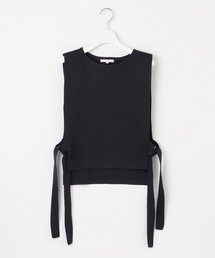 【洗える】リブストレッチ ベスト