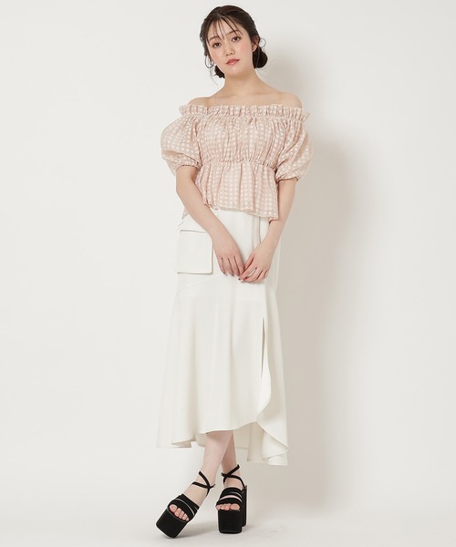 REDYAZEL(レディアゼル)の「シアーギャザートップス(シャツ/ブラウス・レディース・ブラック/ピンク/オフホワイト・FREE)」の19枚目の写真