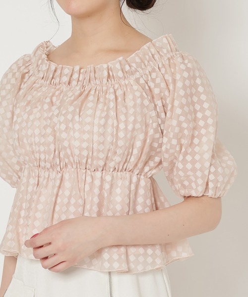 REDYAZEL(レディアゼル)の「シアーギャザートップス(シャツ/ブラウス・レディース・ブラック/ピンク/オフホワイト・FREE)」の20枚目の写真