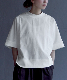 apartment department（アパートメントデパートメント）の「ストレッチカルゼ 半袖リブ プルオーバー（Tシャツ/カットソー）」