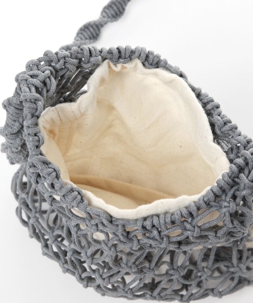 LAKOLE（ラコレ）の「蝋引きメッシュミニショルダーバッグ / 996449（ショルダーバッグ・レディース・ライトグリーン/グレー/ブラック・FREE）」の15枚目の写真