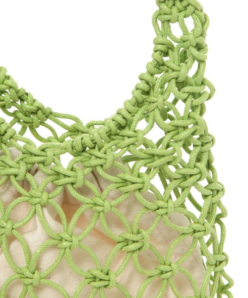 LAKOLE（ラコレ）の「蝋引きメッシュミニショルダーバッグ / 996449（ショルダーバッグ・レディース・ライトグリーン/グレー/ブラック・FREE）」の16枚目の写真