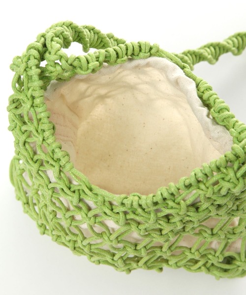 LAKOLE（ラコレ）の「蝋引きメッシュミニショルダーバッグ / 996449（ショルダーバッグ・レディース・ライトグリーン/グレー/ブラック・FREE）」の17枚目の写真