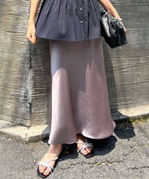 NOLLEY’S Sophi | ウォッシャブルヴィンテージダブルサテンナロースカート(スカート)
