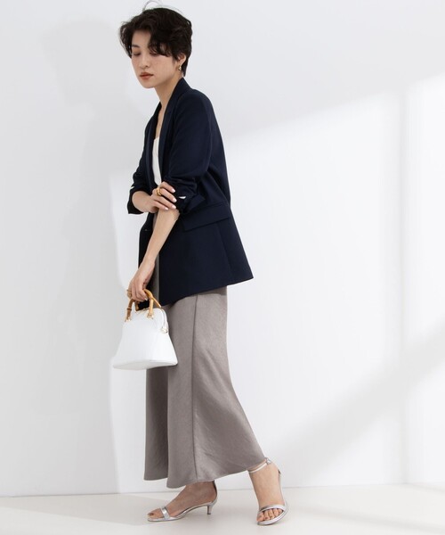 NOLLEY’S Sophi(ノーリーズソフィ)の「ウォッシャブルヴィンテージダブルサテンナロースカート(スカート・レディース・カーキ/ベージュ・36/38/40)」の17枚目の写真