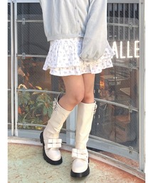 flowerアシメフリルスカート