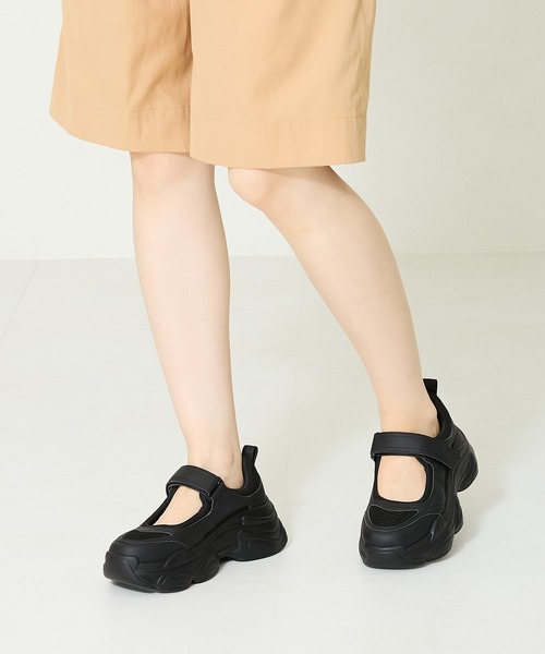 ORiental TRaffic（オリエンタルトラフィック）の「厚底ベルトスニーカー OT3737（スニーカー・レディース・ホワイト/ブラック・36/41/40/39/38/37）」の8枚目の写真