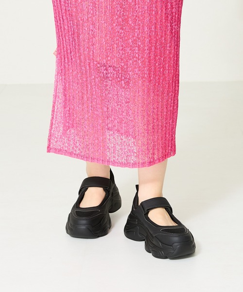 ORiental TRaffic（オリエンタルトラフィック）の「厚底ベルトスニーカー OT3737（スニーカー・レディース・ホワイト/ブラック・36/41/40/39/38/37）」の11枚目の写真