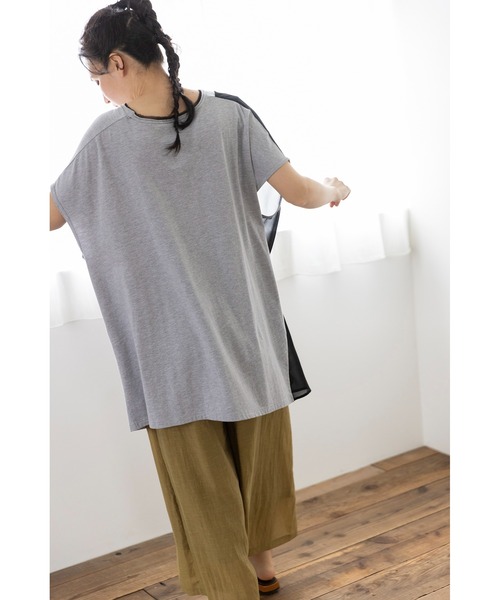 未使用品★OSMOSIS★切替フレアープルオーバー 切替レイヤードニットプルオーバー | OSMOSIS loaf
