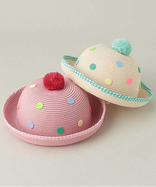 baby cheer（ベイビーチアー）の「ウォッシャブルアイスハット（ハット・キッズ・ピンク/アイボリー・52-54cm/48-50cm/50-52cm）」の10枚目の写真