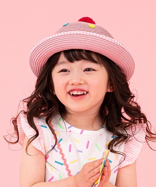 baby cheer（ベイビーチアー）の「ウォッシャブルアイスハット（ハット・キッズ・ピンク/アイボリー・52-54cm/48-50cm/50-52cm）」の22枚目の写真