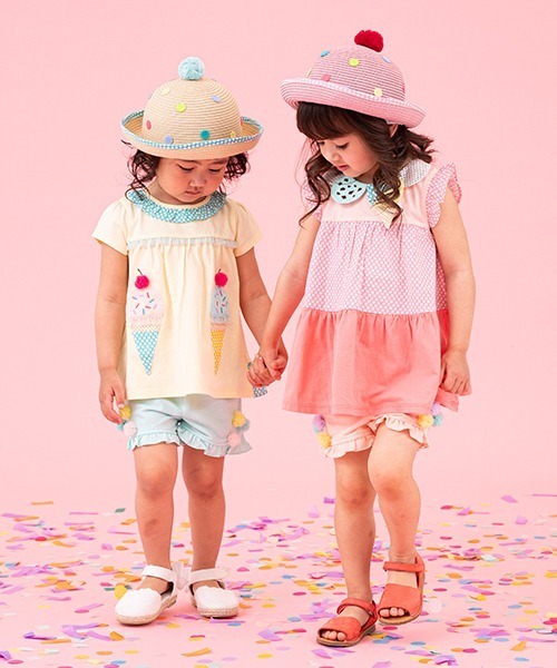 baby cheer（ベイビーチアー）の「ウォッシャブルアイスハット（ハット・キッズ・ピンク/アイボリー・52-54cm/48-50cm/50-52cm）」の13枚目の写真