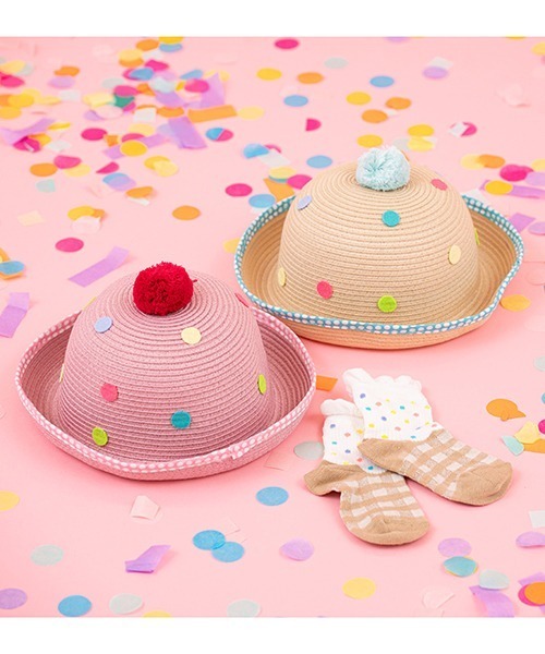 baby cheer（ベイビーチアー）の「ウォッシャブルアイスハット（ハット・キッズ・ピンク/アイボリー・52-54cm/48-50cm/50-52cm）」の16枚目の写真