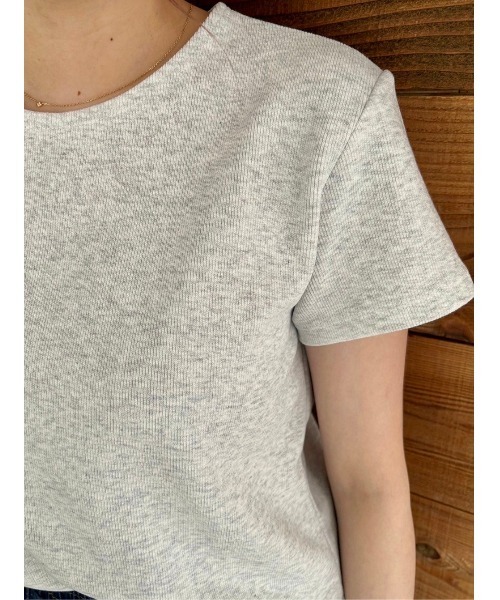 DAIS-Y（デイジー）の「冷感コンパクトリブＴシャツ（Tシャツ/カットソー・レディース・ライトグレー/ライトブルー/ブラック/アイボリー・FREE）」の8枚目の写真