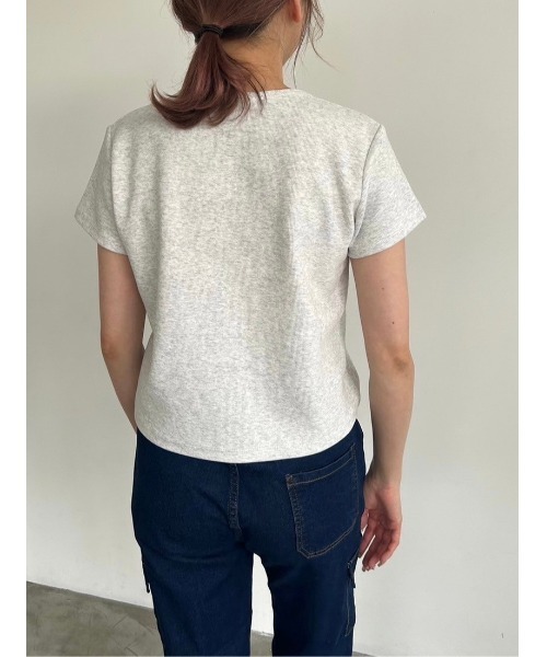 DAIS-Y（デイジー）の「冷感コンパクトリブＴシャツ（Tシャツ/カットソー・レディース・ライトグレー/ライトブルー/ブラック/アイボリー・FREE）」の12枚目の写真