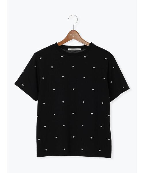 Lugnoncure(ルノンキュール)の「【接触冷感】ハート刺繍Tシャツ(Tシャツ/カットソー・レディース・ブラック/レッド/オフホワイト・F)」の18枚目の写真