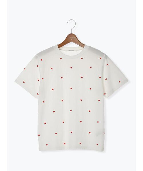 Lugnoncure(ルノンキュール)の「【接触冷感】ハート刺繍Tシャツ(Tシャツ/カットソー・レディース・ブラック/レッド/オフホワイト・F)」の20枚目の写真