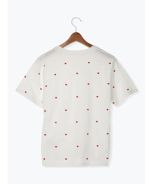 Lugnoncure(ルノンキュール)の「【接触冷感】ハート刺繍Tシャツ(Tシャツ/カットソー・レディース・ブラック/レッド/オフホワイト・F)」の21枚目の写真