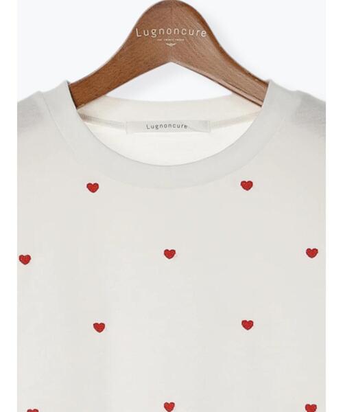 Lugnoncure(ルノンキュール)の「【接触冷感】ハート刺繍Tシャツ(Tシャツ/カットソー・レディース・ブラック/レッド/オフホワイト・F)」の22枚目の写真