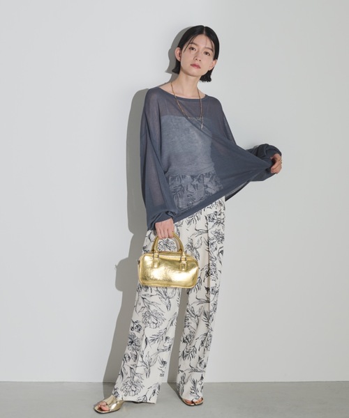 エンジニアド ガーメンツ タック パンツ 花柄 シンチバック フローラル 総柄 総柄タックストレートパンツ 通販【ニッセン】