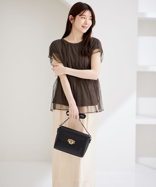 【洗える】チュールペプラム ブラウス(シャツ/ブラウス)|any SiS(エニィスィス) 【洗える】チュールペプラム ブラウス(シャツ/ブラウス)|any SiS(エニィスィス)