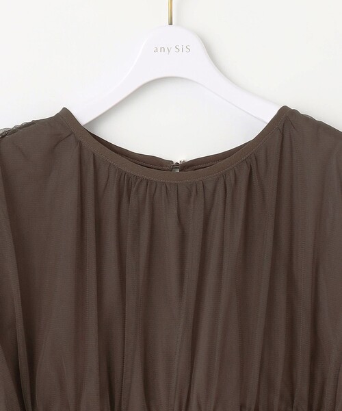 【洗える】チュールペプラム ブラウス(シャツ/ブラウス)|any SiS(エニィスィス) 【洗える】チュールペプラム ブラウス(シャツ/ブラウス)|any SiS(エニィスィス)